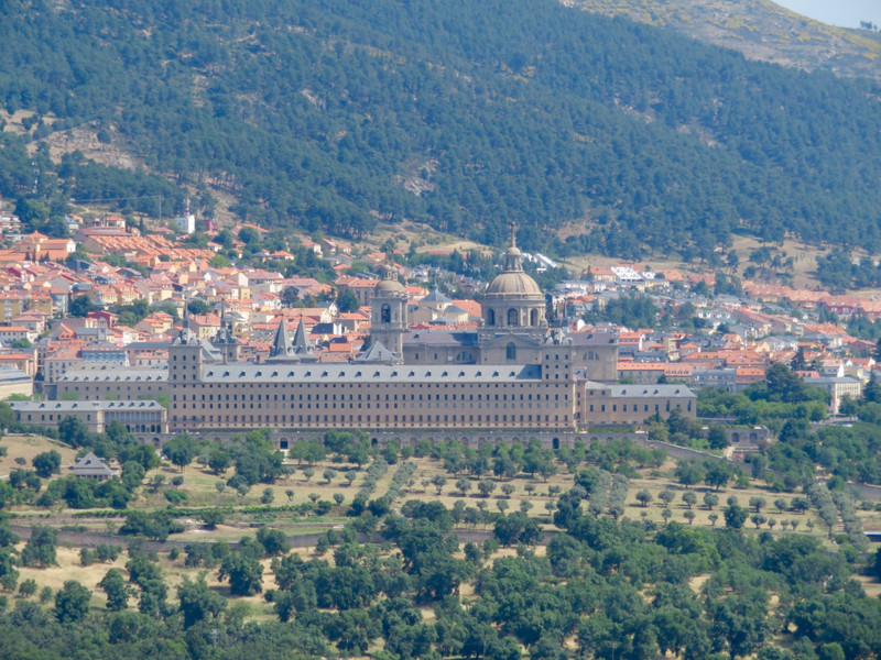 Zoomed in on El Escorial Monastery and Palace 