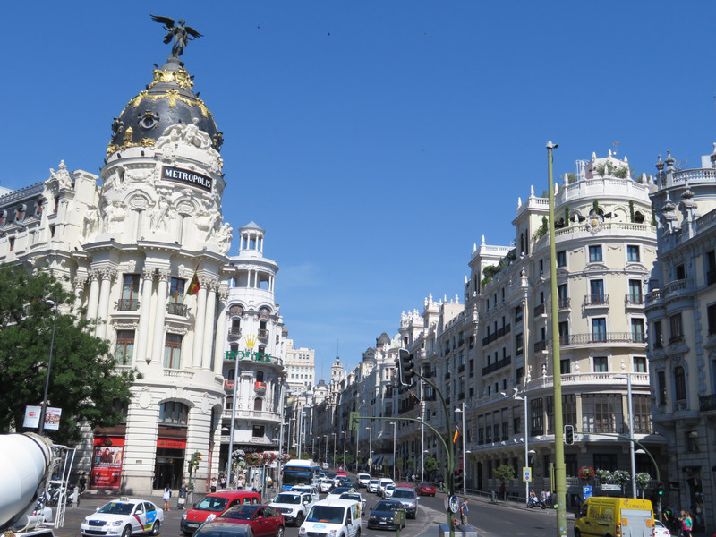 A beautiful street in downtown Madrid