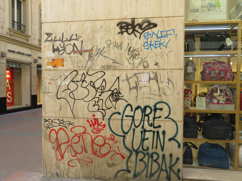 The graffiti is horrible all over Spain.