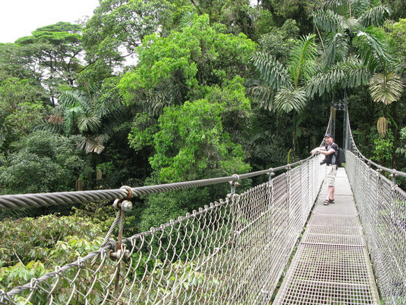 Jim on one of the hanging bridges