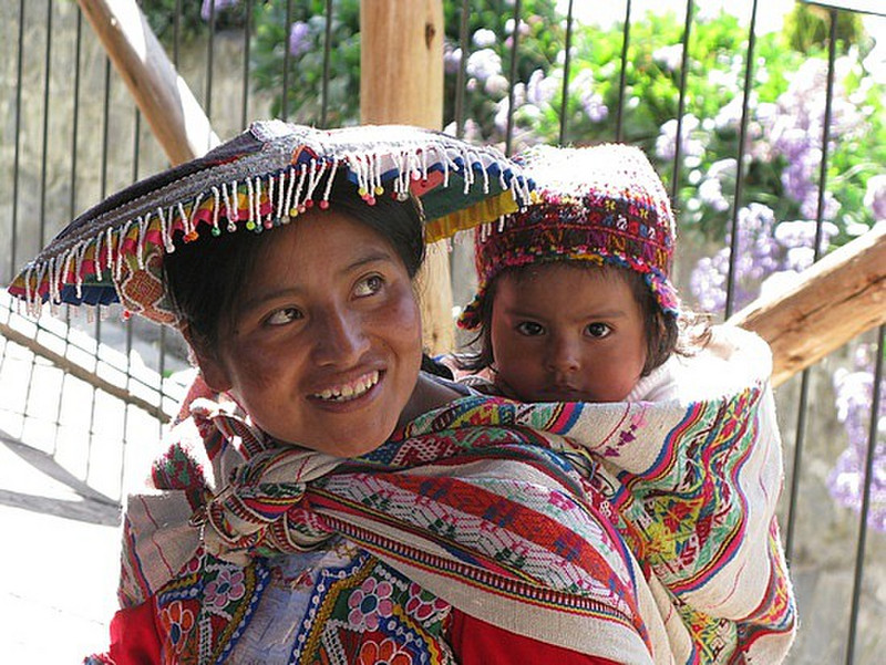 mom and baby in traditional dress