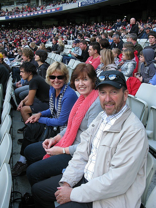 At the Aussie Rules game
