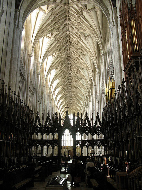 Nave inside Winchester Cathedral