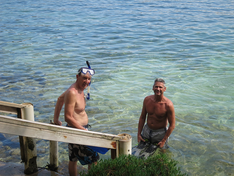Jim and Rob about to snorkel 