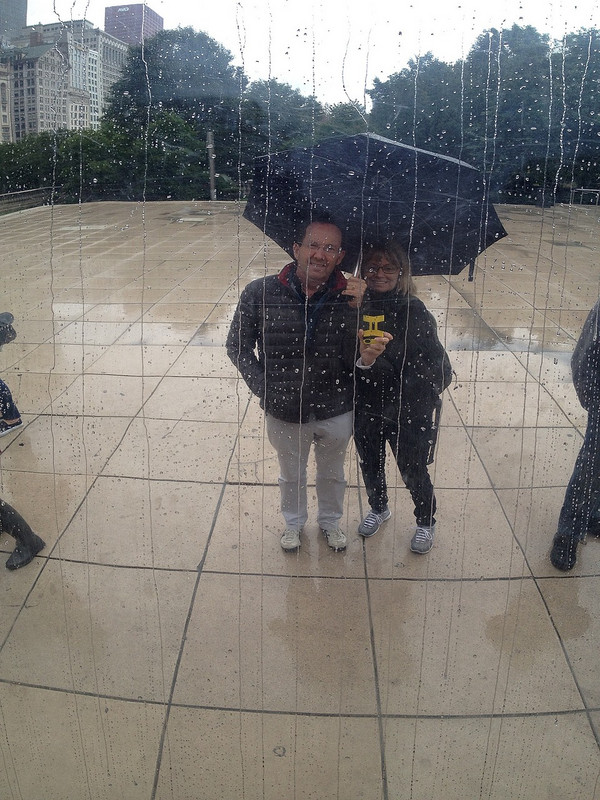 Us reflected in the Bean