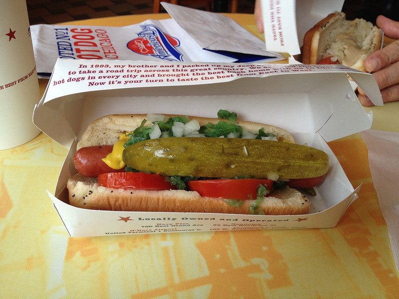 Chicago style hotdog 