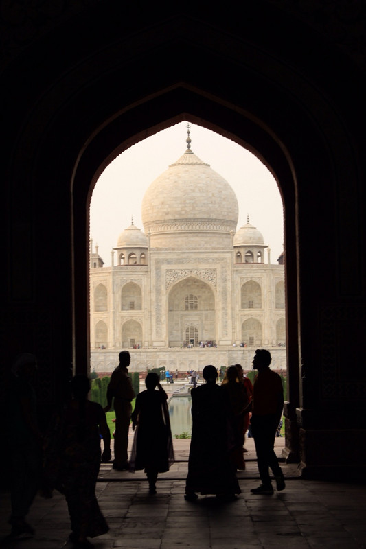 First view of the Taj Mahal