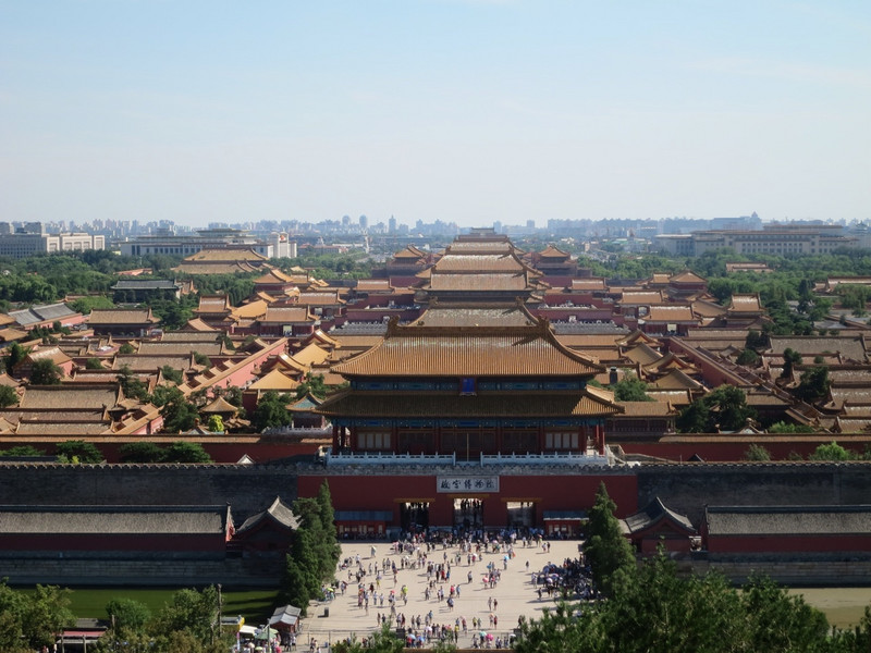 View of Forbidden City from park