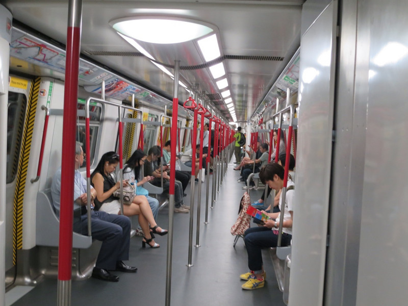 We spent many hours on the metros in China