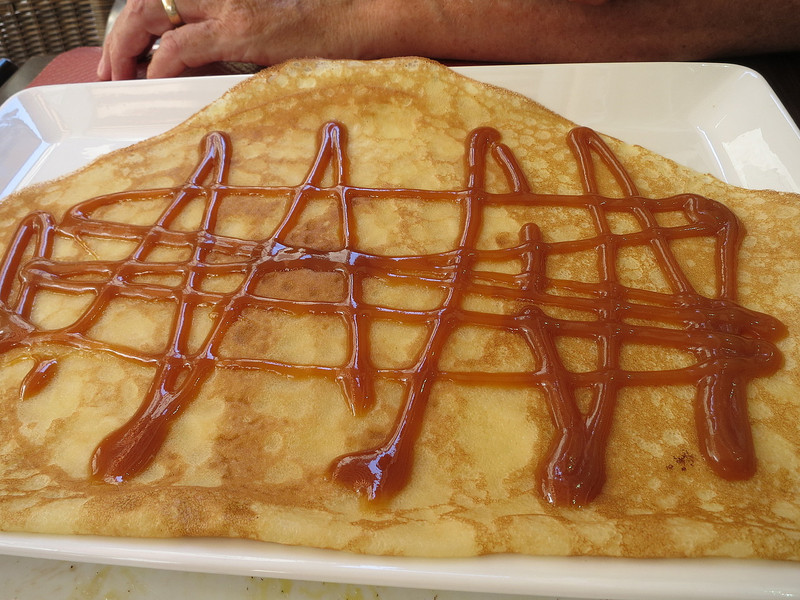 Our salted toffee crepe