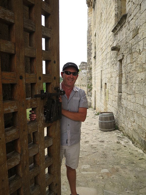Jim at the castle gate