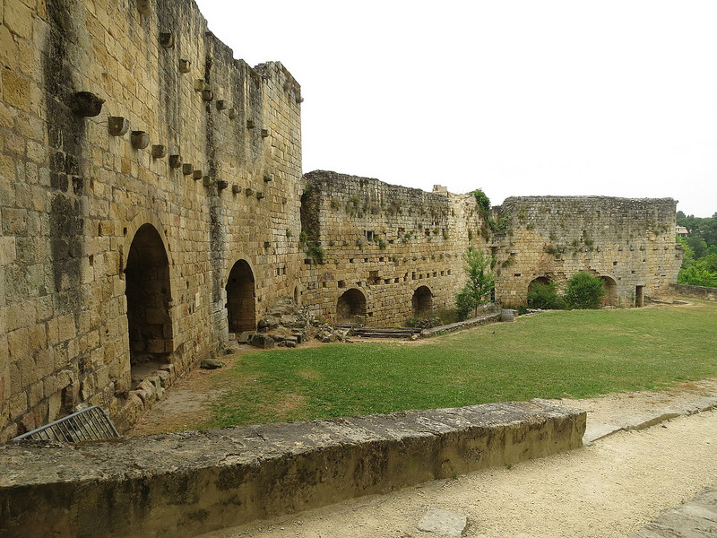Inside the castle courtyard 