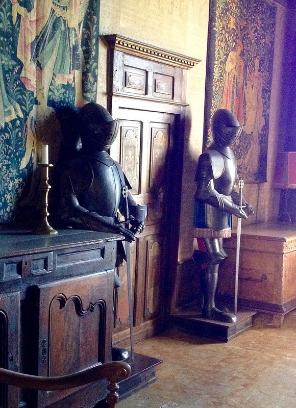 Armour in one room of the castle 