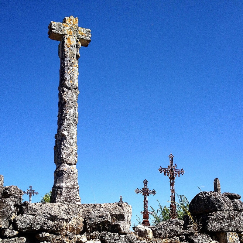 Crosses by the church