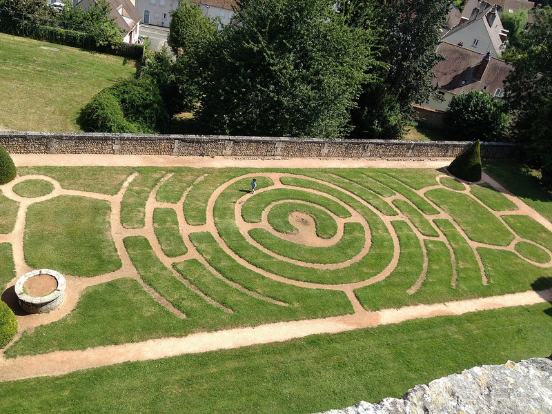 Labyrinth behind church