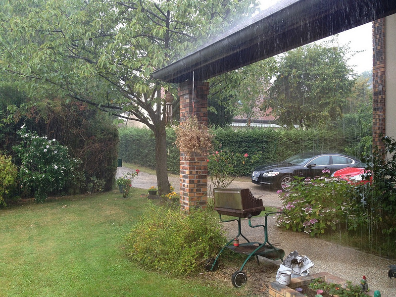 Rainy morning in France