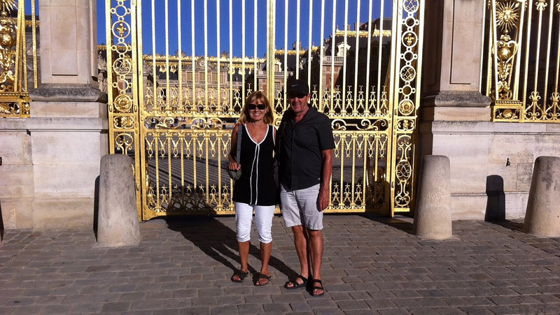 Us outside the palace gates