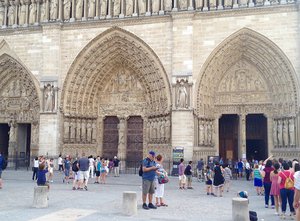 Outside Notre Dame Cathedral 