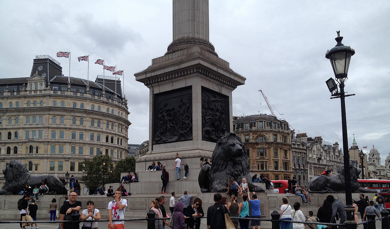 Busy Trafalgar Square