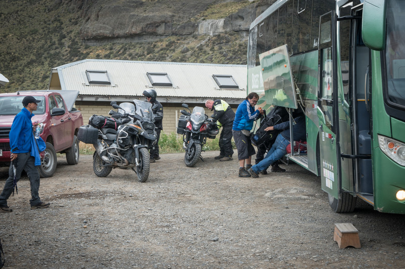 Tourists at the Park gates, closed due to floods and avalanches.