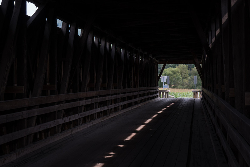 Inside the Downsville bridge