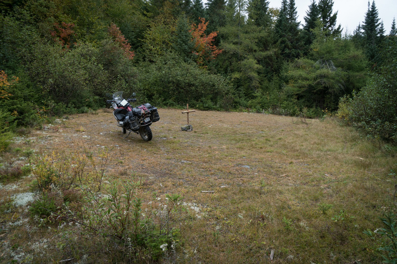 The clearing where the Northeast Backcountry Discovery Route finishes