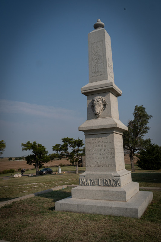 Monument at Pawnee Rock.  