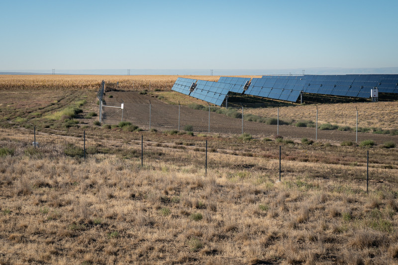 Solar panels SE of Boise, near Mountain Home