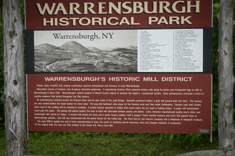 Sign at the town park on the Schroon