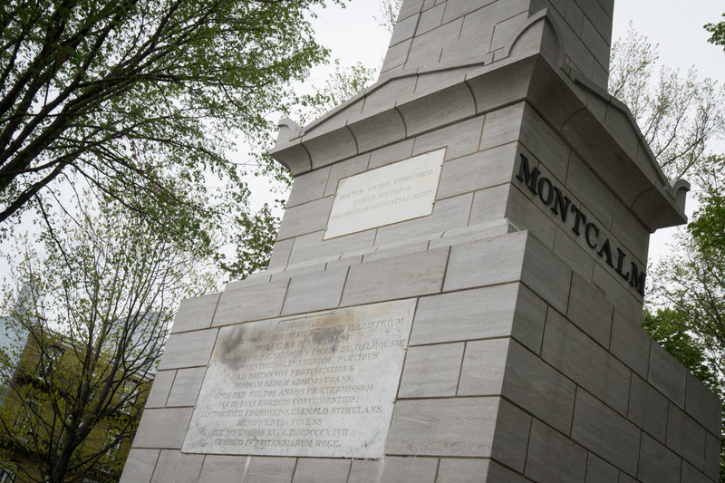 Both Montcalm and Wolfe honored on the same monument