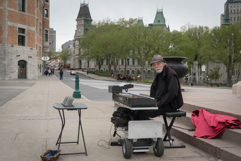 This gentleman was enjoying making music, as we wandered the streets.