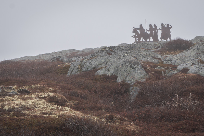 Statue of vikings landing