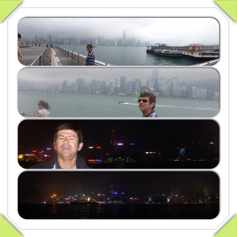 Hong Kong day and night