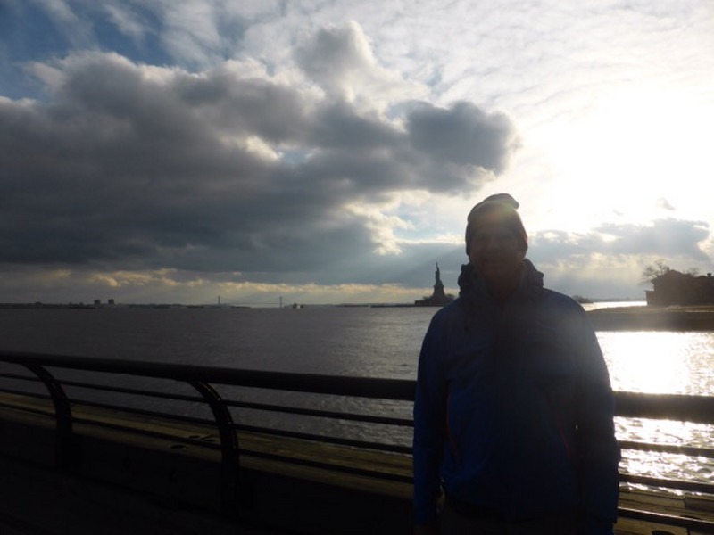 Storm coming...Lady Liberty still in view.