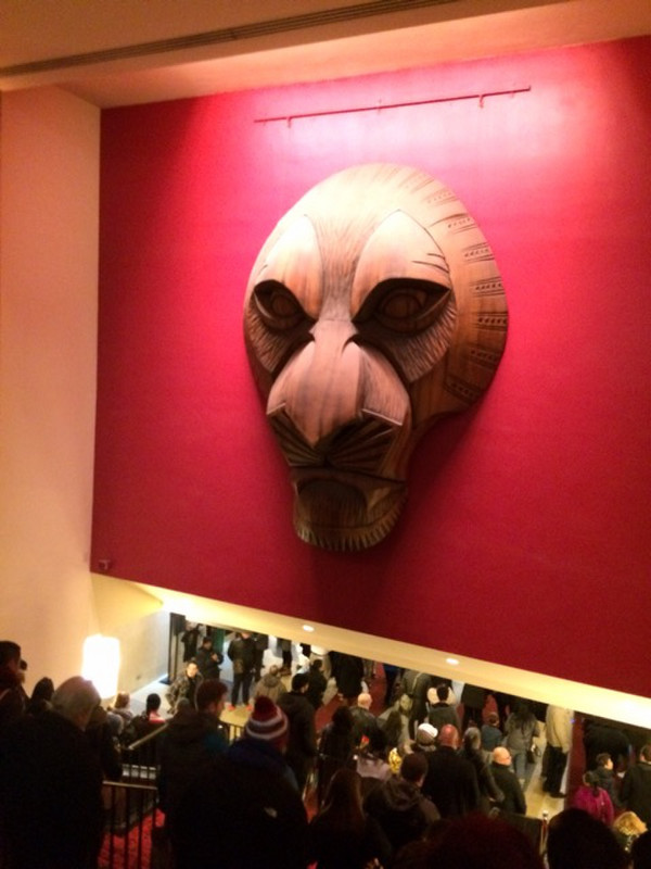 Leaving the theatre...last look at the mask.