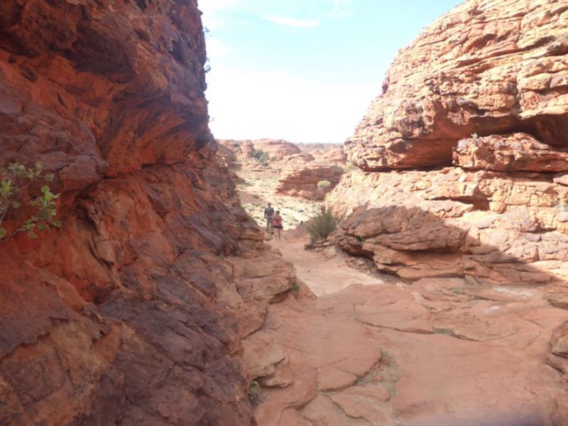 The pathway through the canyon walls