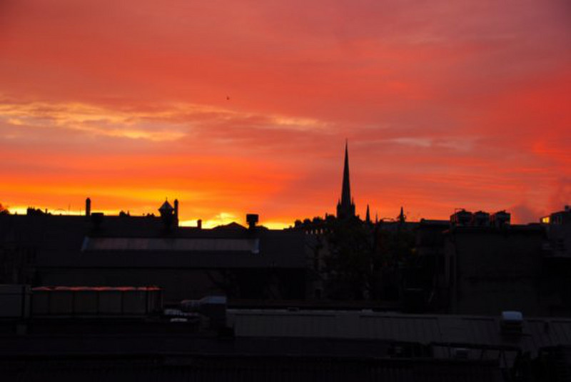 Dublin sunset from our balconey