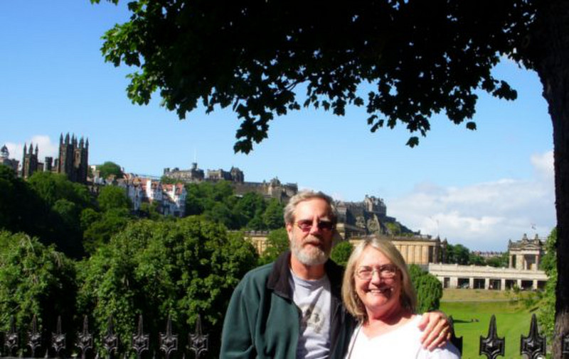 Edinburgh Castle in background