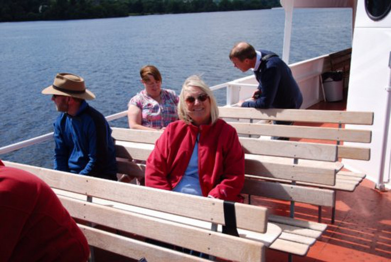 Stacy on the Loch Lomond boat