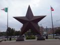 The Dallas star in front of the museum.