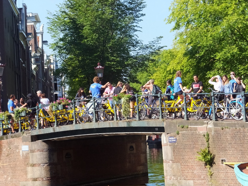 Bicycles on the bridge