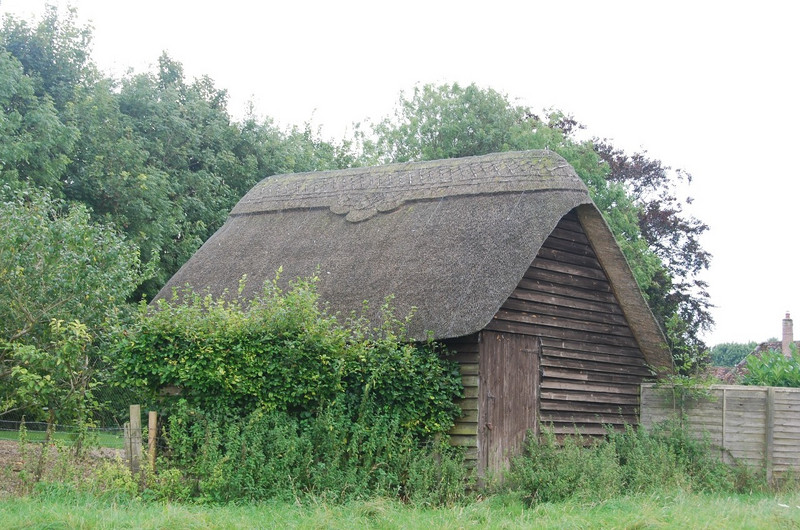 Thatched roof barn