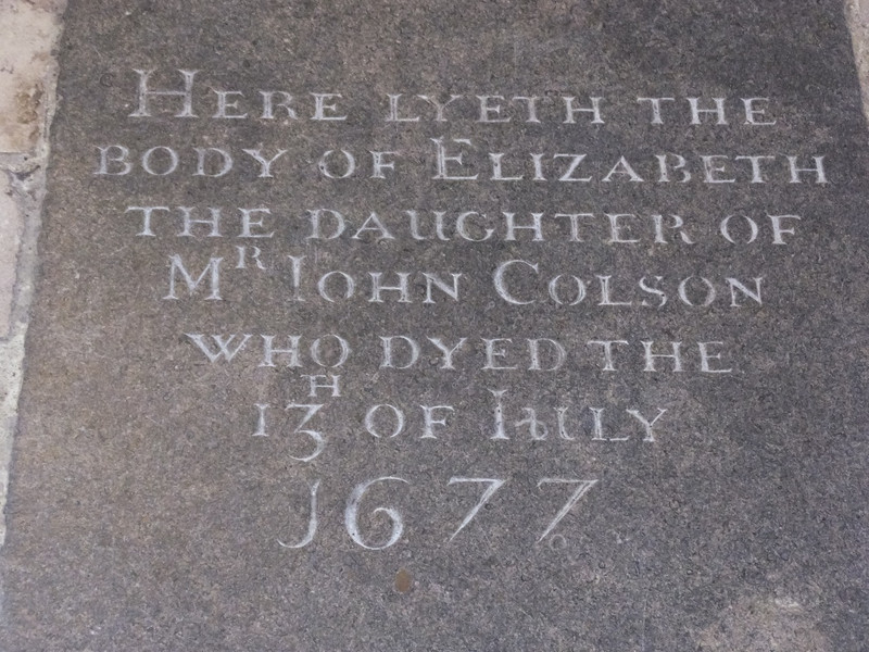 Gravestone in Winchester Cathedral