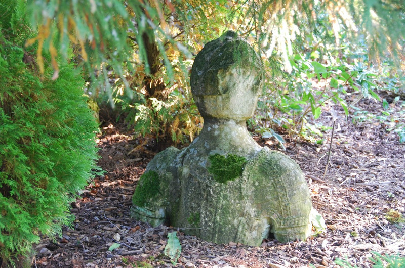 Sculpture in a small garden