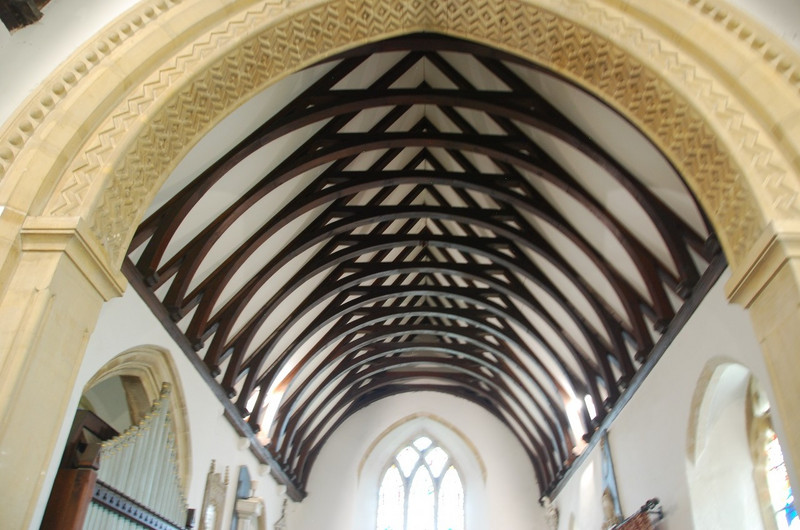 The church ceiling