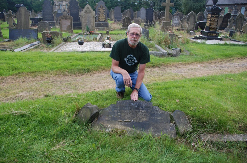 Me by the headstone