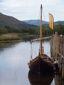 A small viking boat you can rent