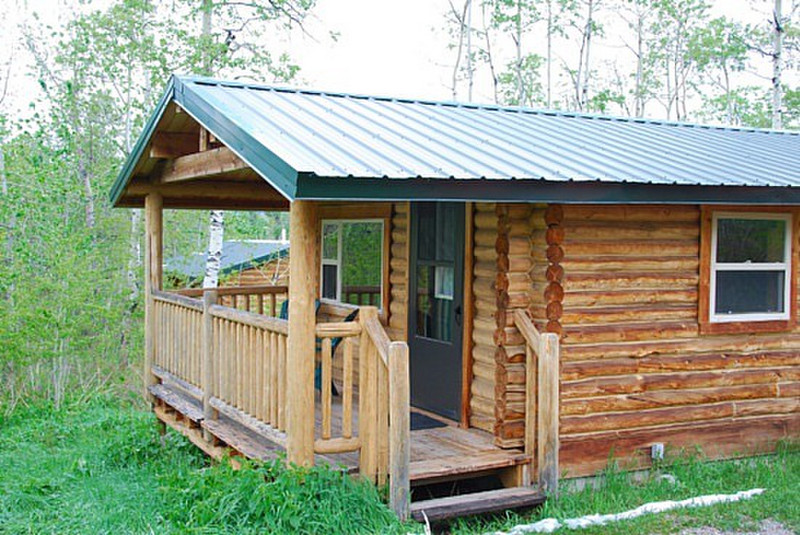 front of the cabin