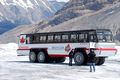 the ice bus on the glacier