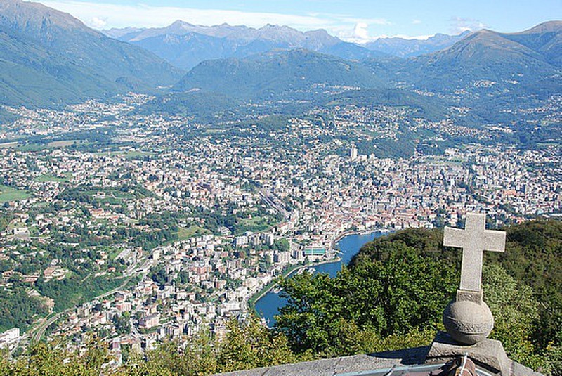 Lugano frm the top of the church 